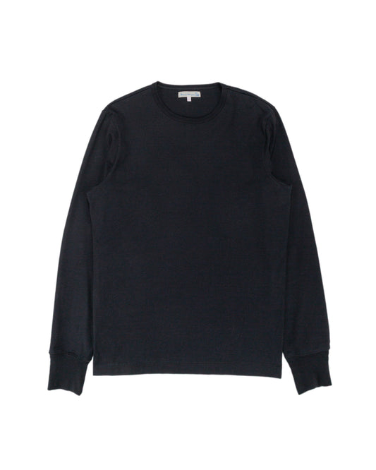 Merz B. Schwanen 2M15LS Vintage Machine Refined T-Shirt Deep Black