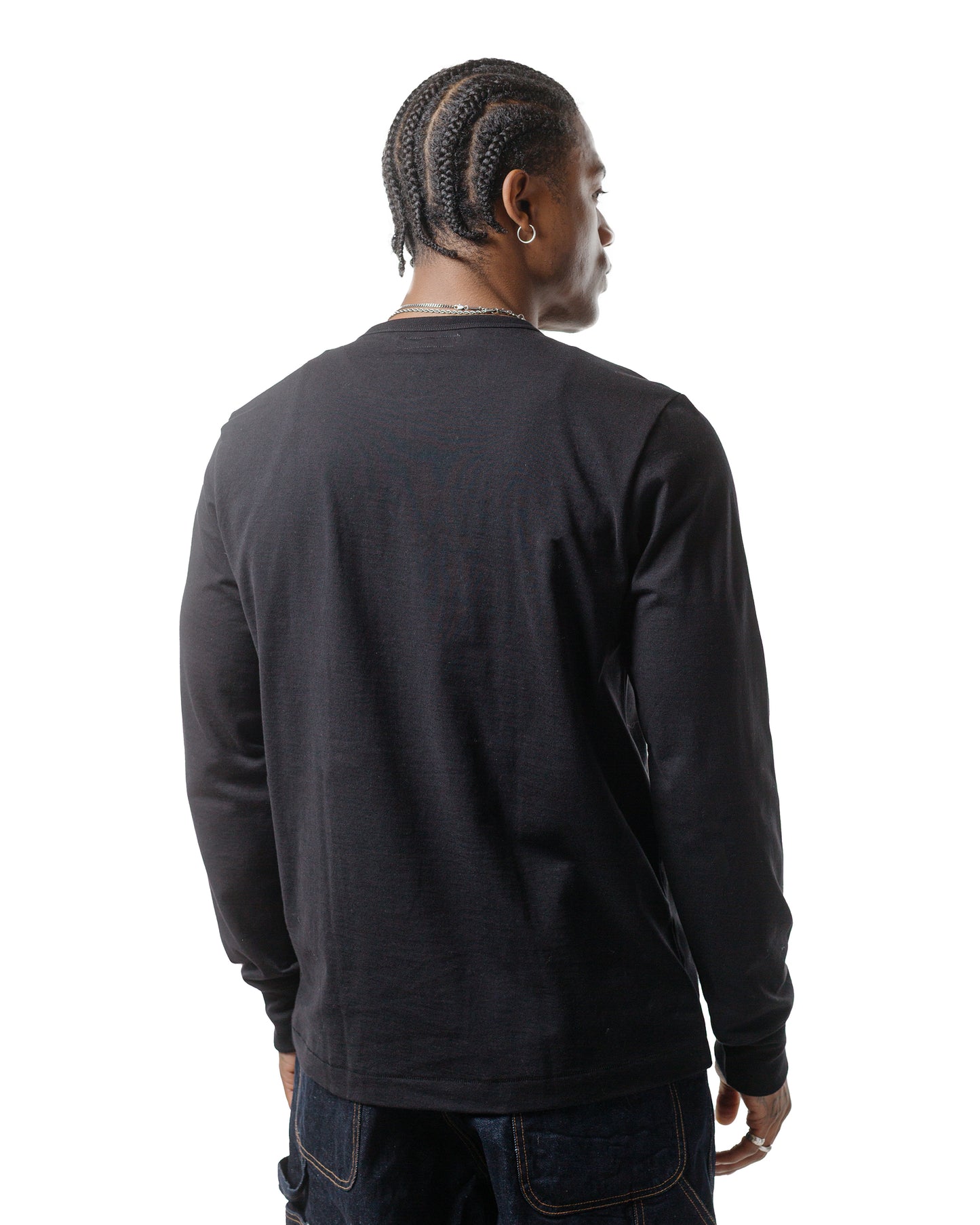 Merz B. Schwanen 2M15LS Vintage Machine Refined T-Shirt Deep Black