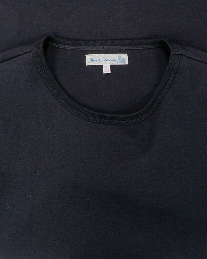Merz B. Schwanen 2M15LS Vintage Machine Refined T-Shirt Deep Black