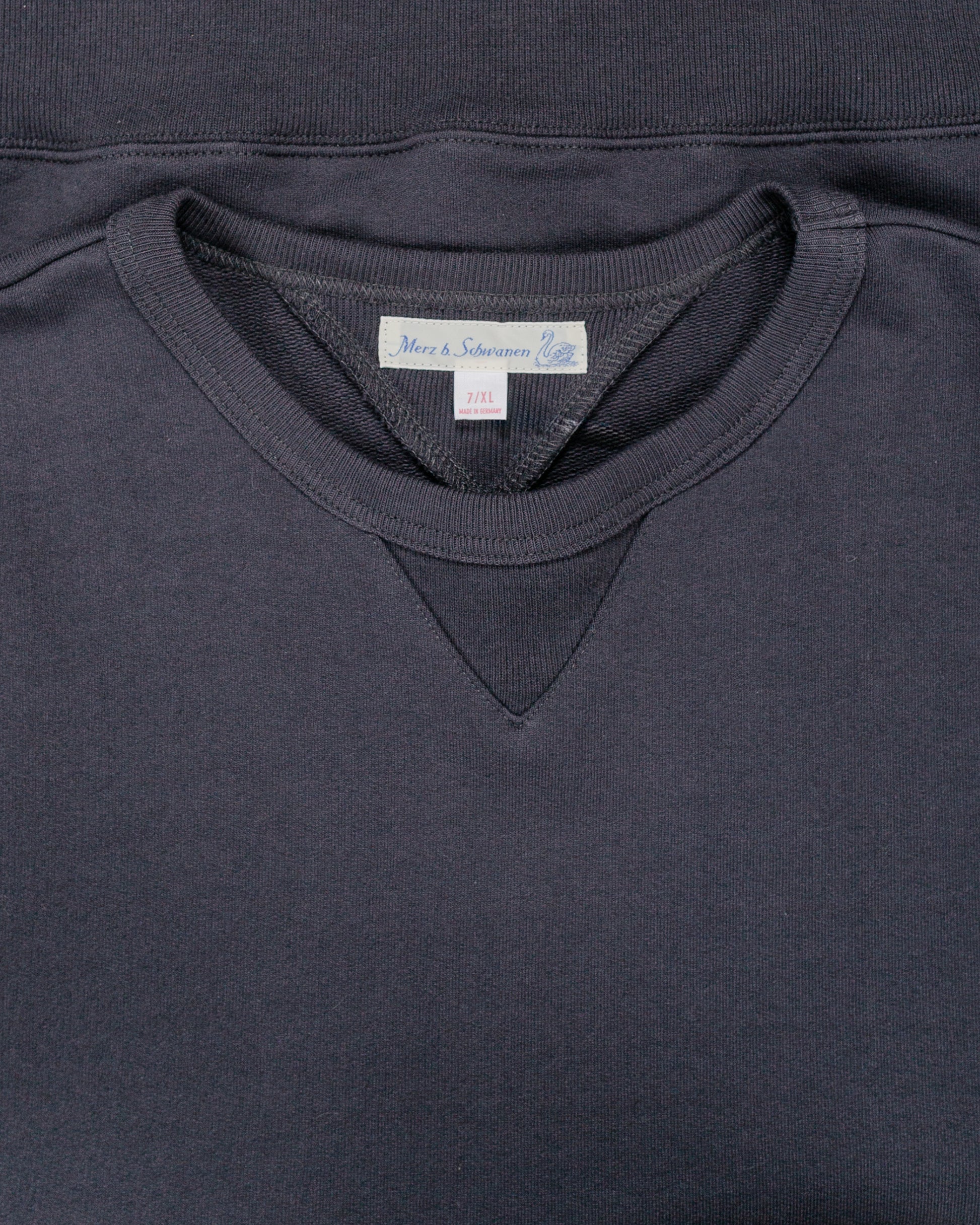 Merz B. Schwanen 3M46 Vintage Machine Fleece Sweatshirt Charcoal