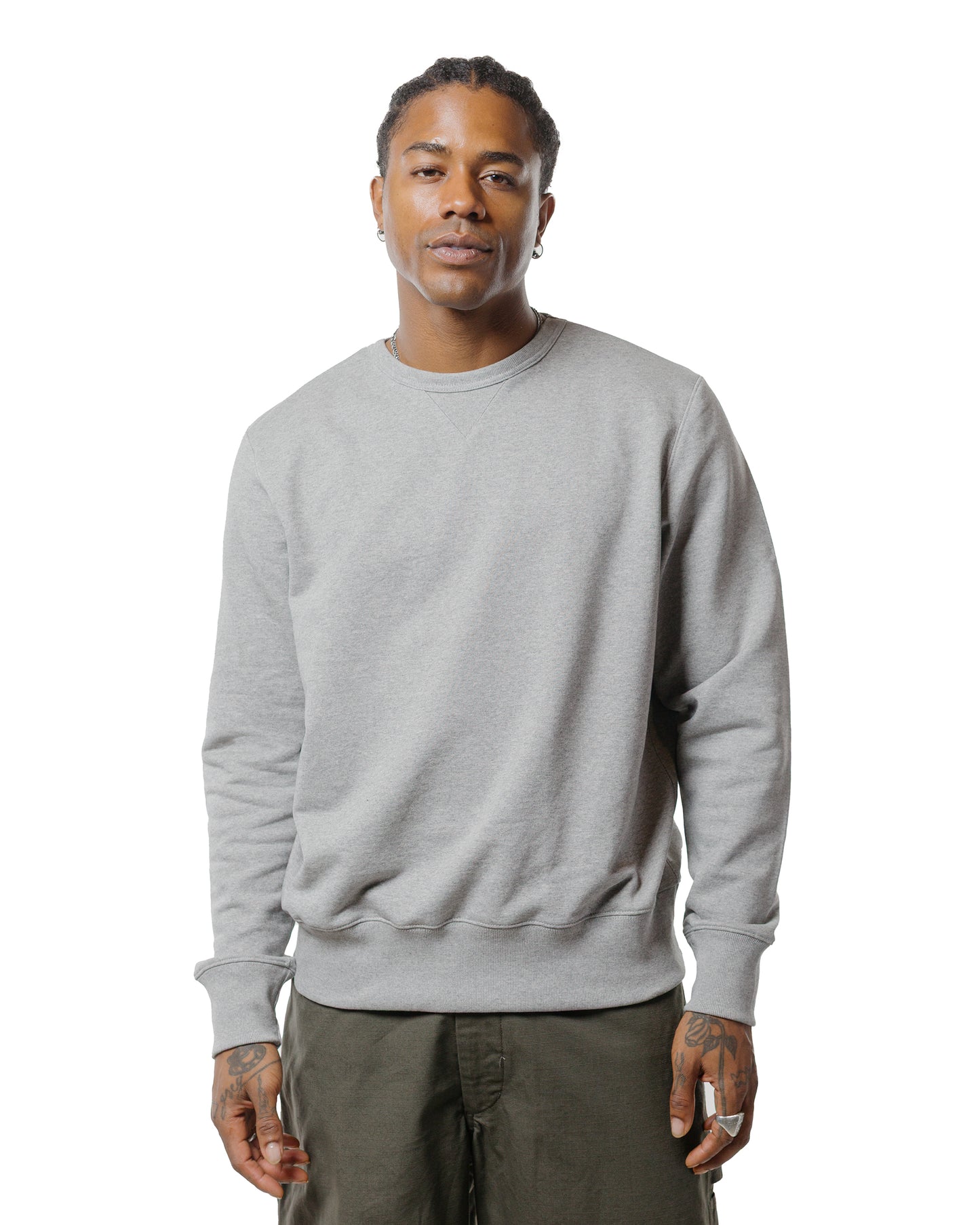 Merz B. Schwanen 3M46 Vintage Machine Fleece Sweatshirt Grey Melange