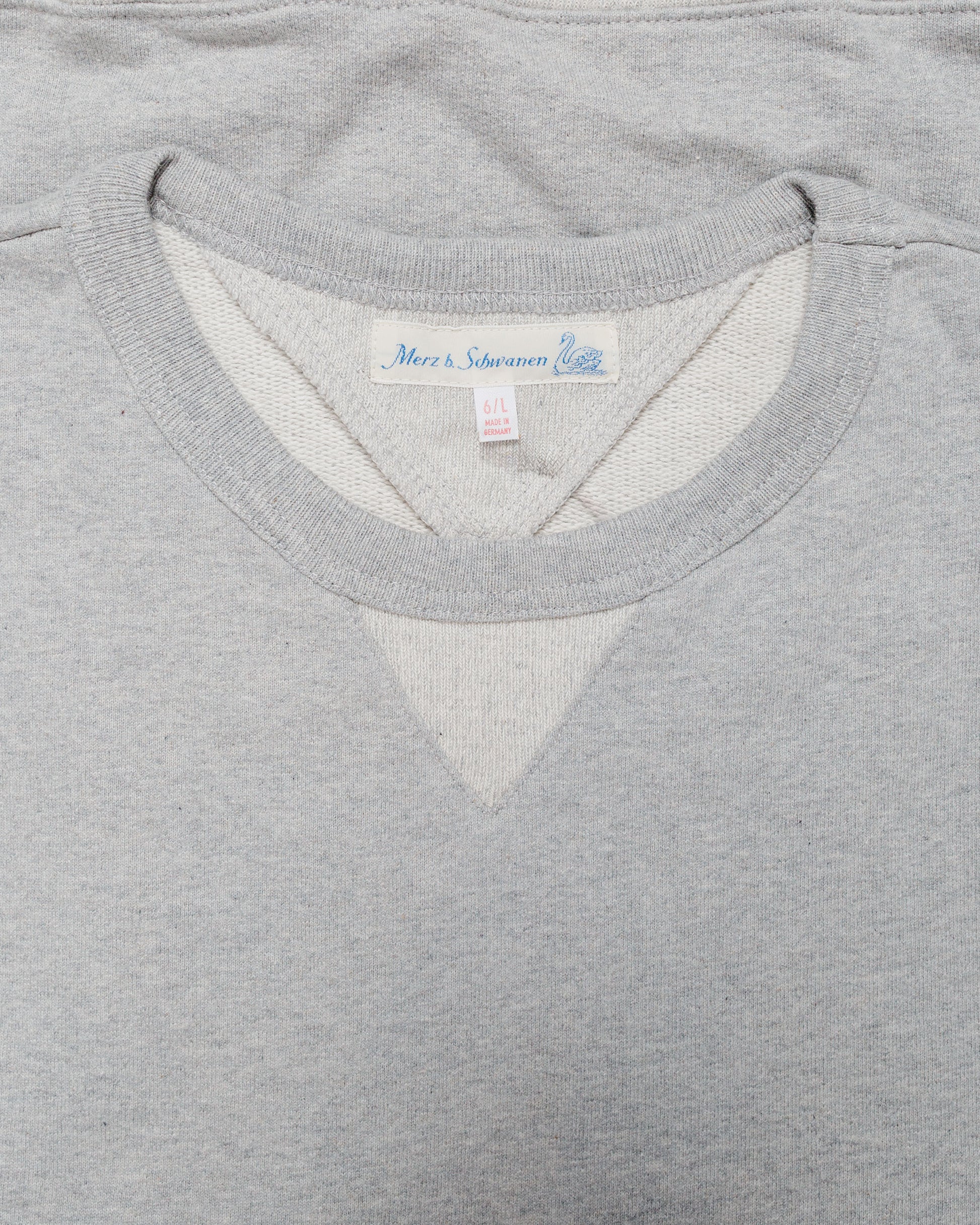 Merz B. Schwanen 3M46 Vintage Machine Fleece Sweatshirt Grey Melange