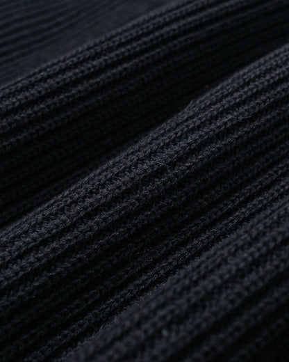 Merz B. Schwanen KNITSHIRT05 Ribbed Knitshirt Deep Black