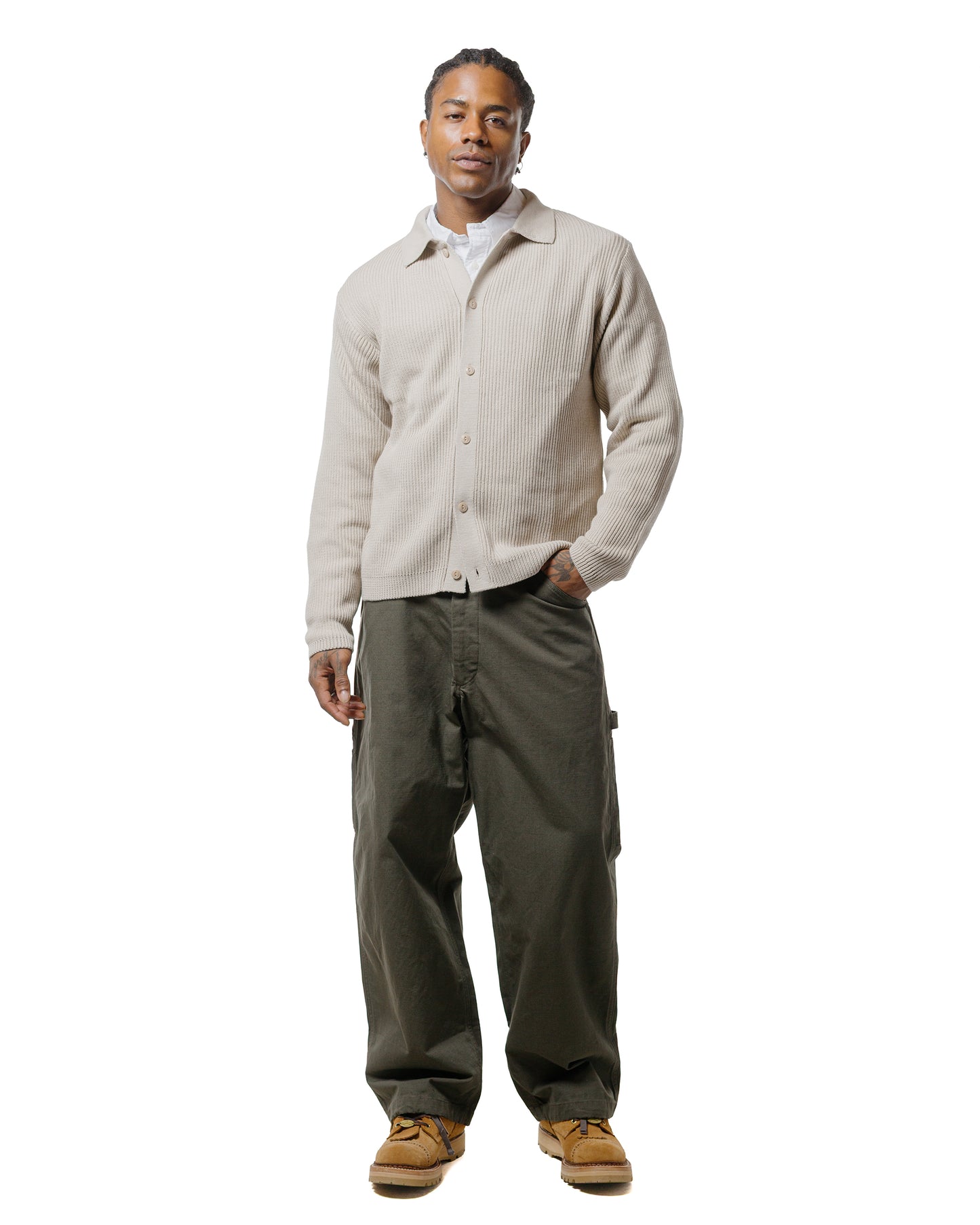 Merz B. Schwanen KNITSHIRT05 Ribbed Knitshirt Sand