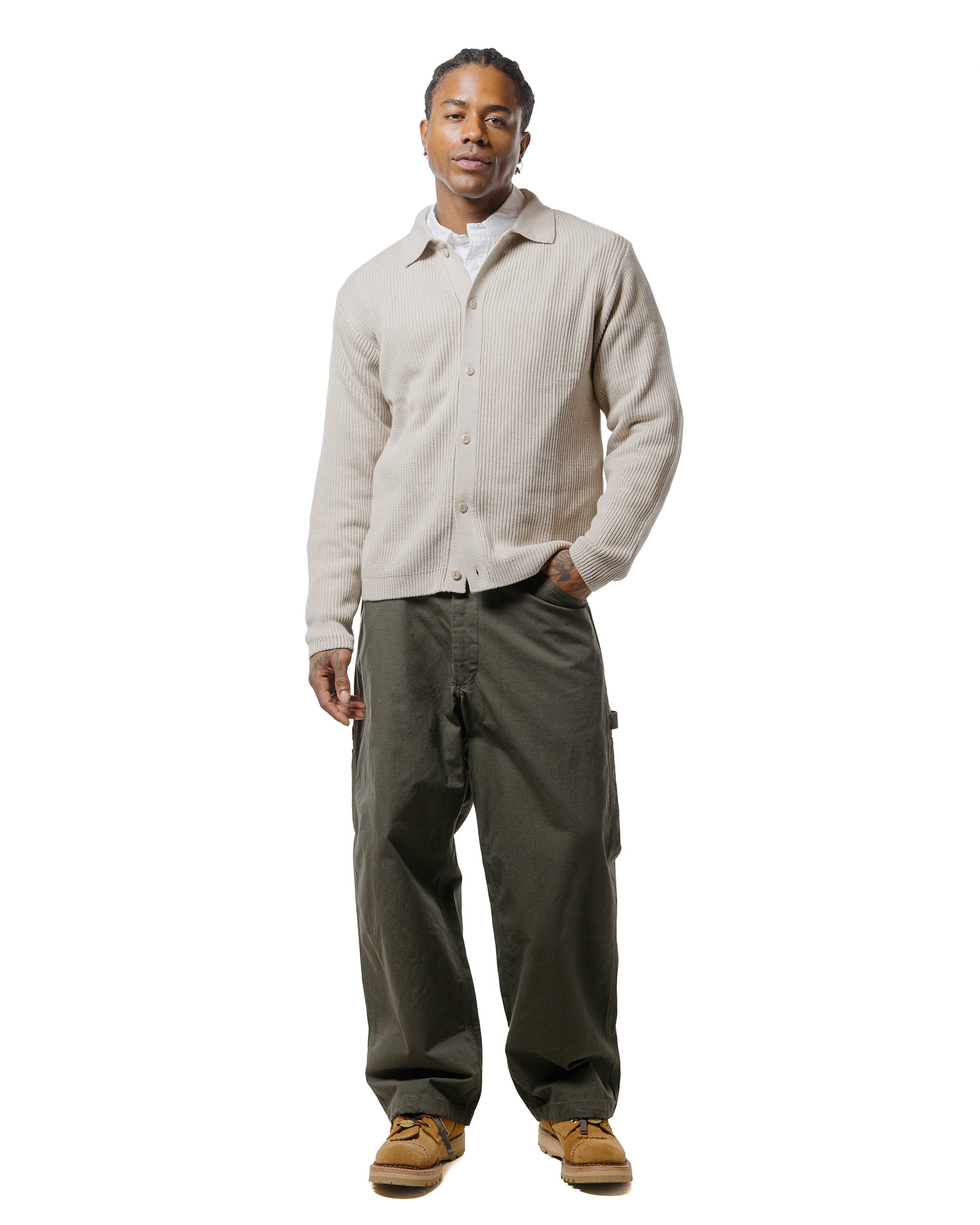 Merz B. Schwanen KNITSHIRT05 Ribbed Knitshirt Sand