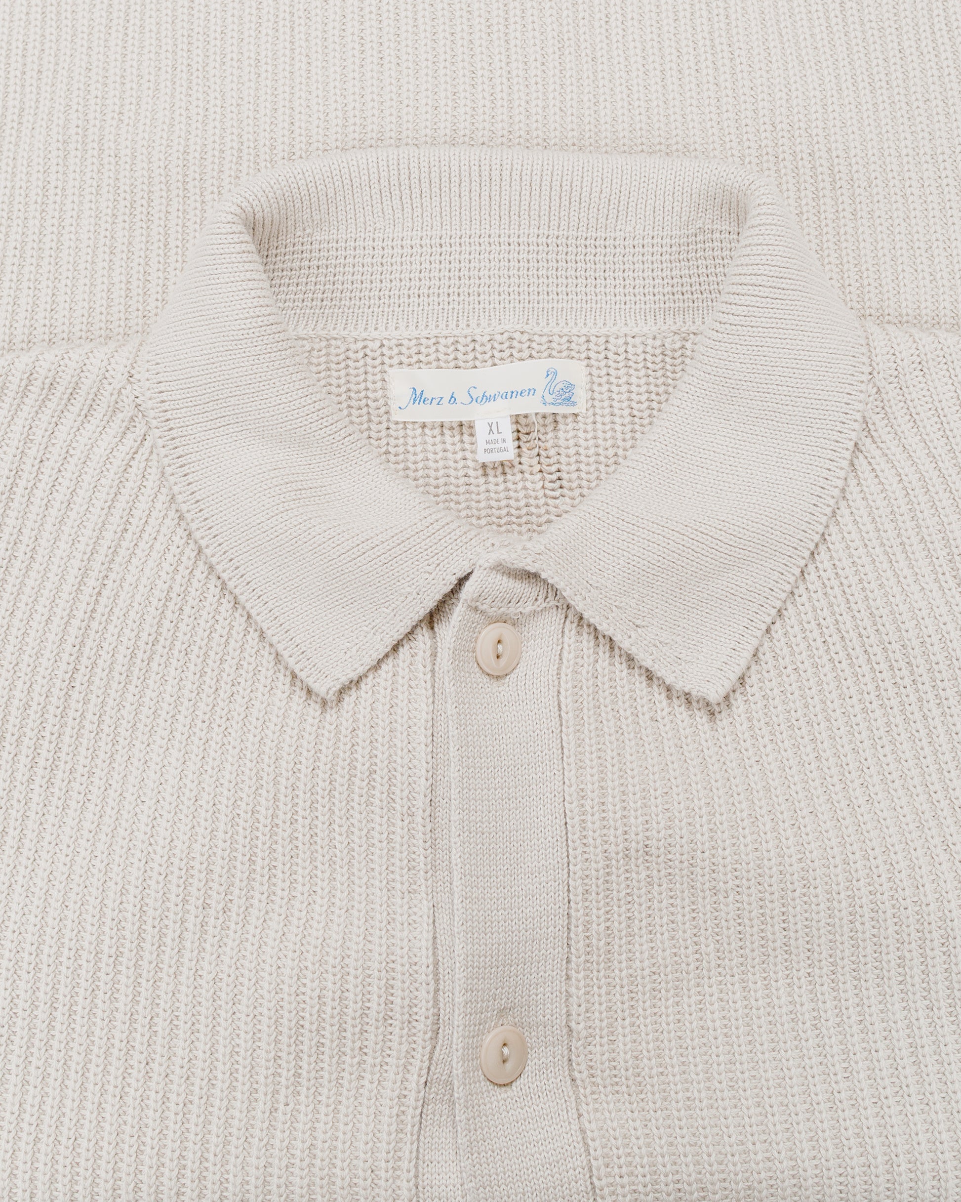 Merz B. Schwanen KNITSHIRT05 Ribbed Knitshirt Sand