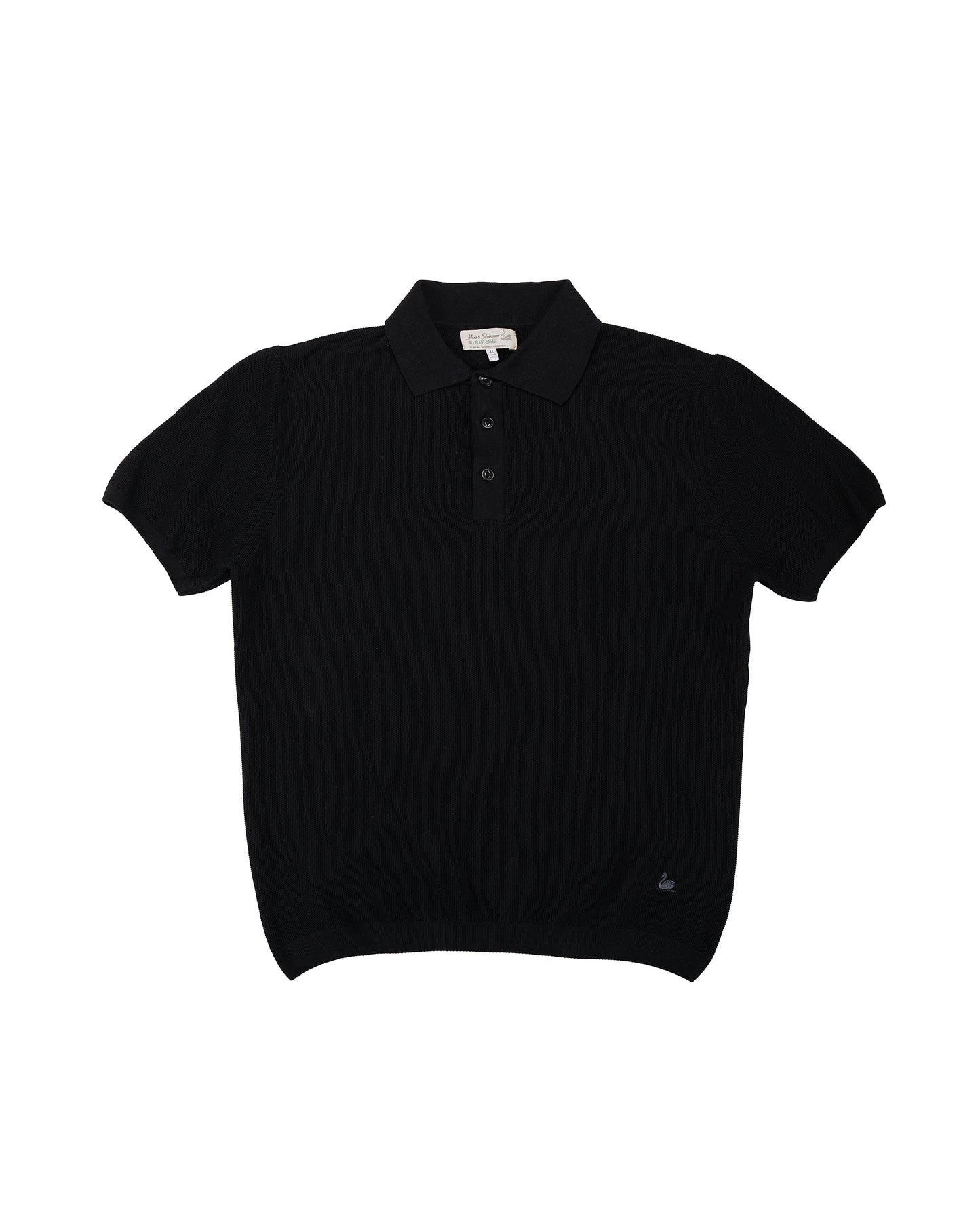 lost & found Merz B. Schwanen Merz B. Schwanen KPLP02 Knitted Polo Deep Black