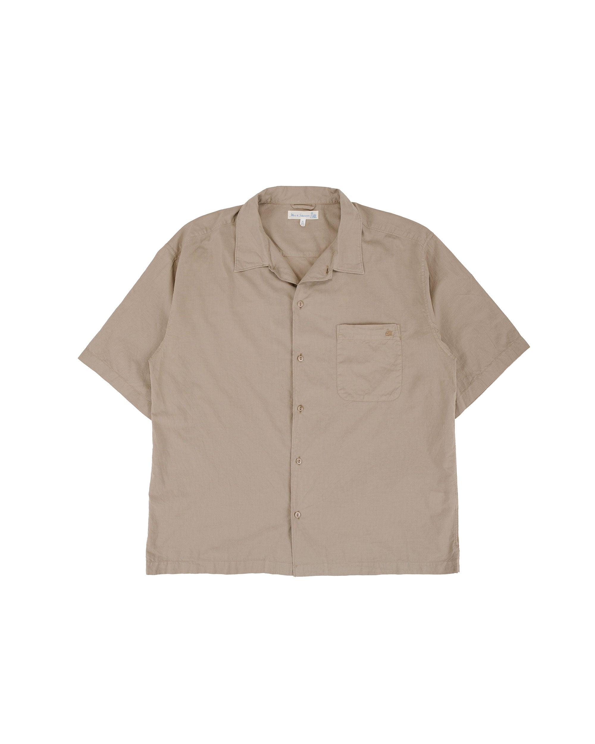 Merz B. Schwanen KNITPOLO02 コットン 半袖ポロシャツ サンド