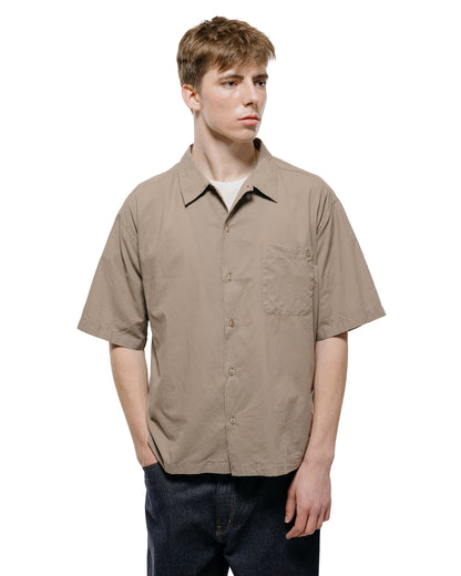 lost & found Merz B. Schwanen Merz B. Schwanen SHIRT09LP Unisex Short Sleeve Cotton Poplin Shirt Faded Grain