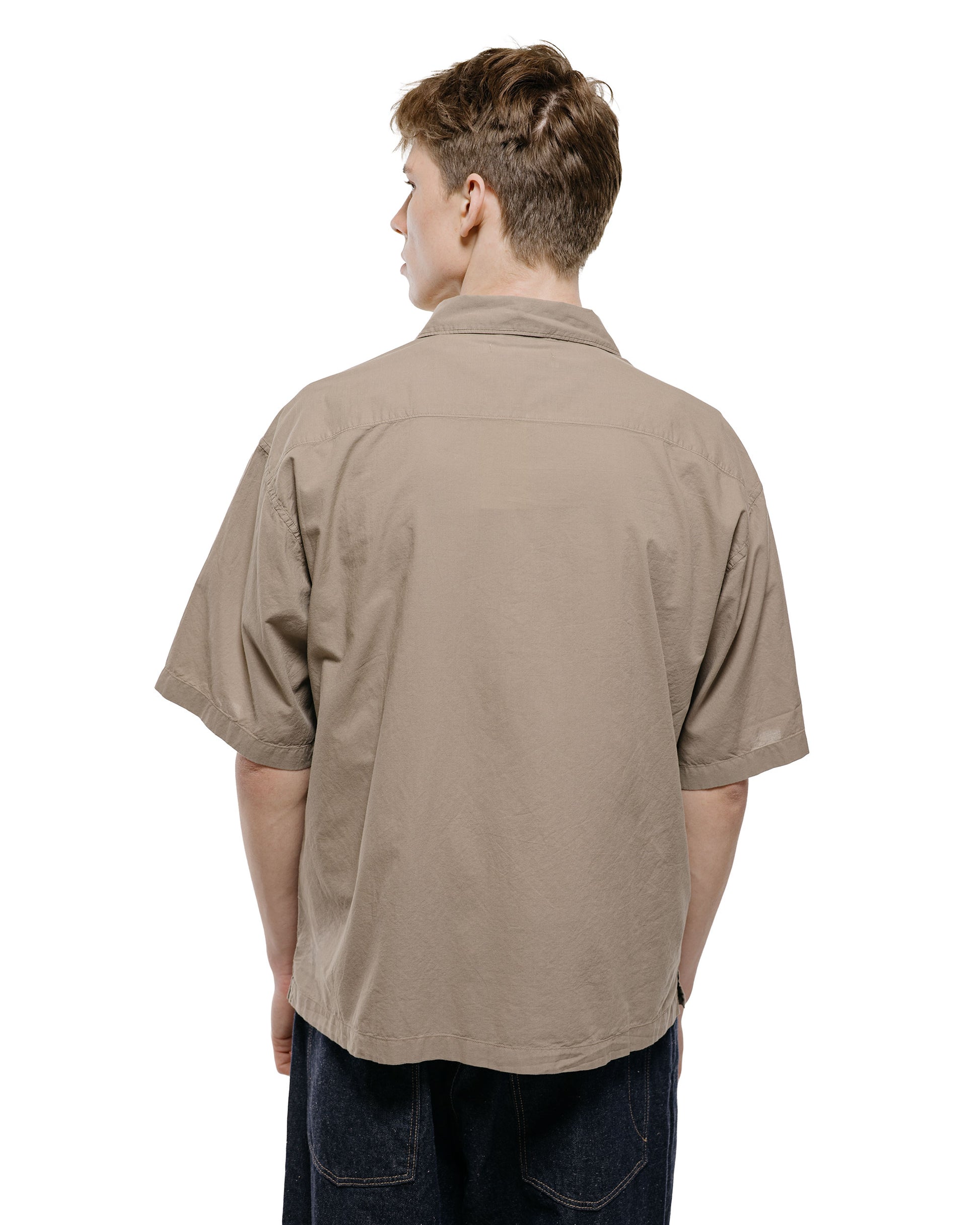 lost & found Merz B. Schwanen Merz B. Schwanen SHIRT09LP Unisex Short Sleeve Cotton Poplin Shirt Faded Grain