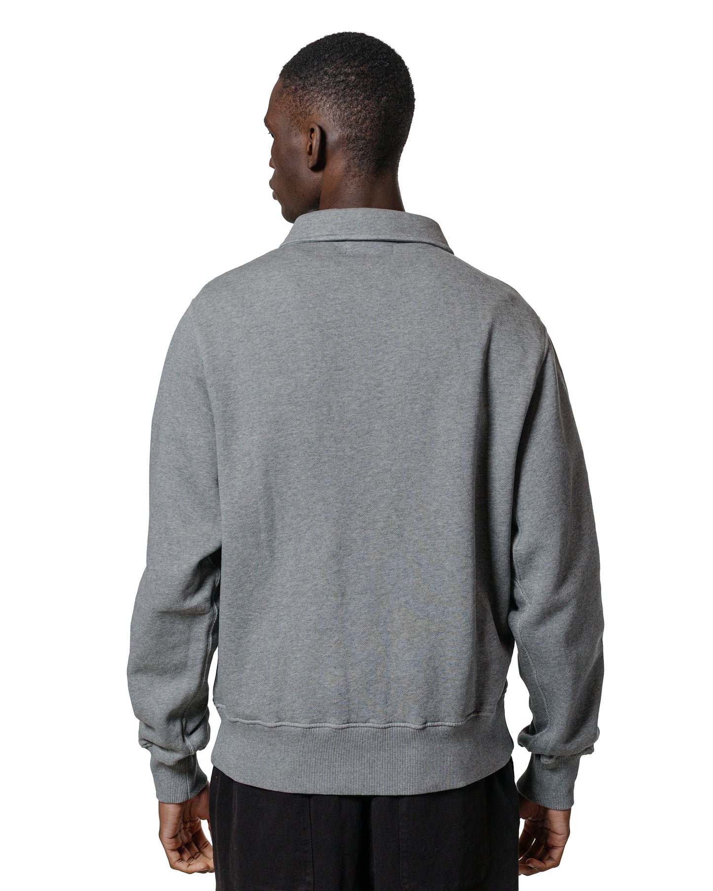Merz B. Schwanen ZIPC01 Zip Collar Sweatshirt Grey Melange