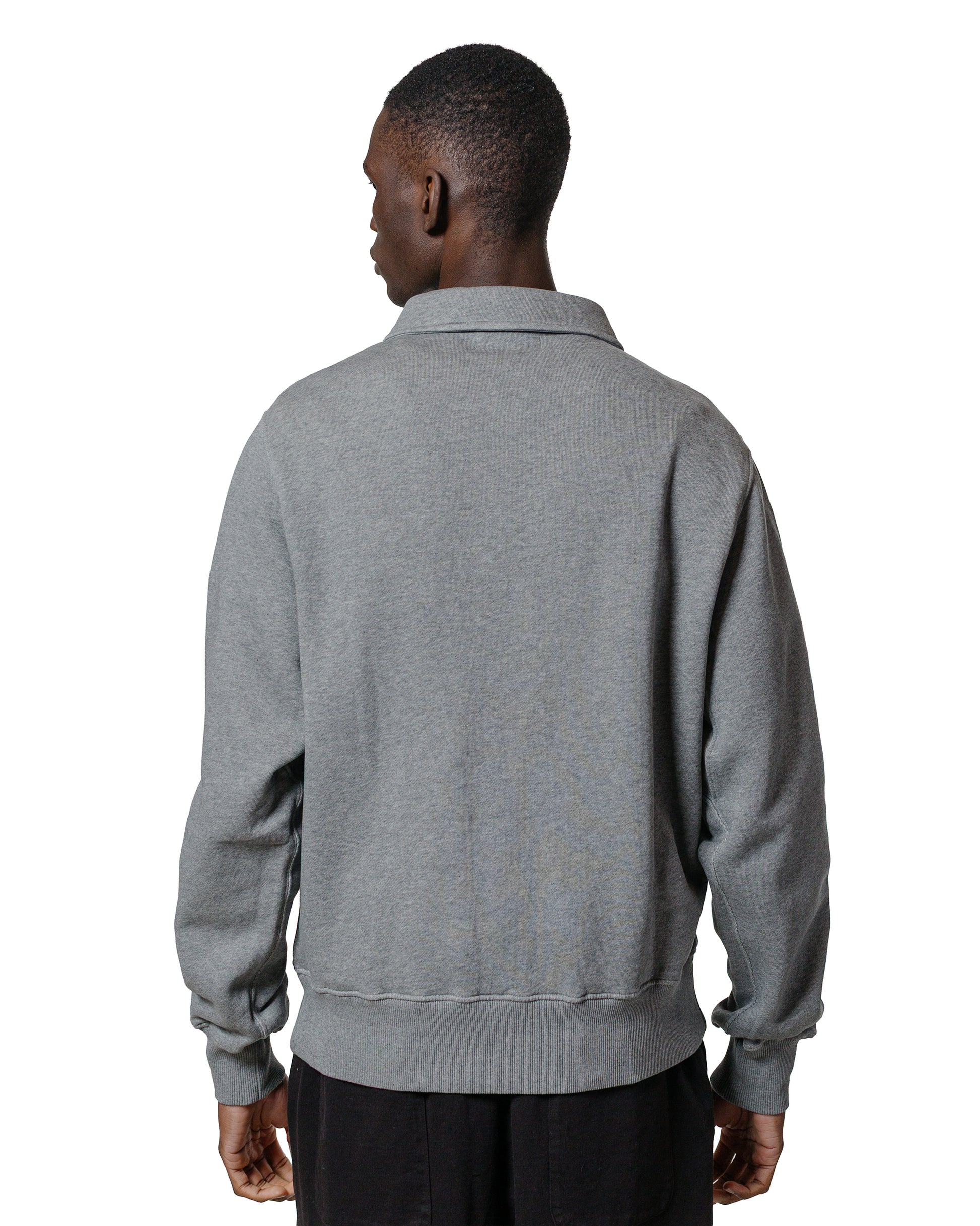 Merz B. Schwanen ZIPC01 Zip Collar Sweatshirt Grey Melange