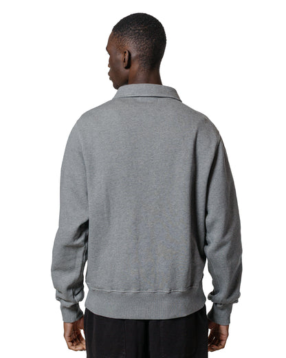 Merz B. Schwanen ZIPC01 Zip Collar Sweatshirt Grey Melange