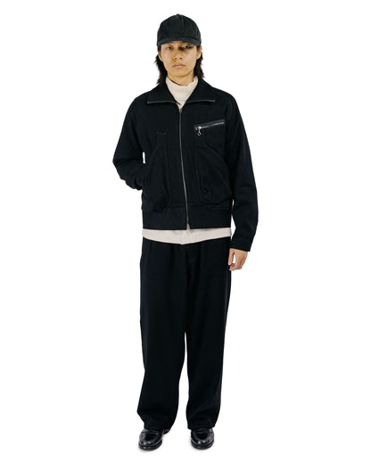 MotivMfg Pleat Denim Trousers Tailorable Denim/Black