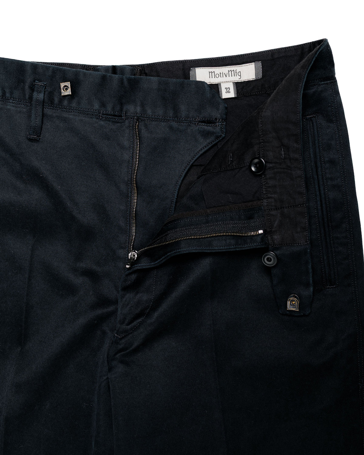 MotivMfg Loft Trousers Super Cotton Sateen/Black
