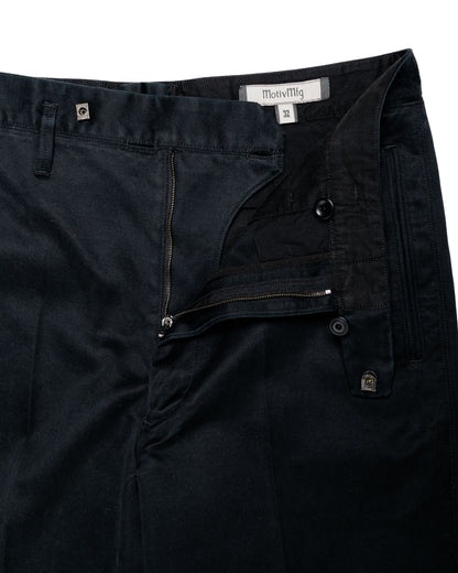 MotivMfg Loft Trousers Super Cotton Sateen/Black