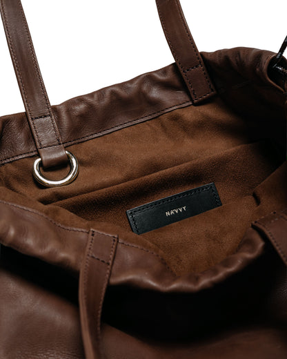 NA'VVY Ten Drawstring Bag Dark Brown