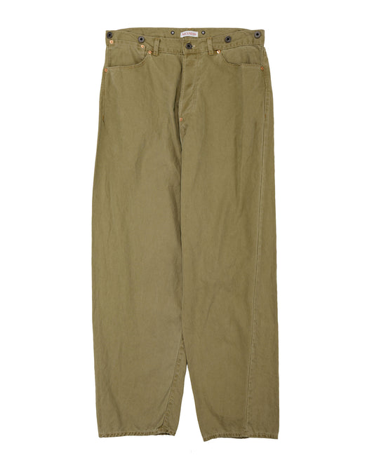 NICENESS H.Sharky Vintage Treat Herringbone Twist Jeans Khaki