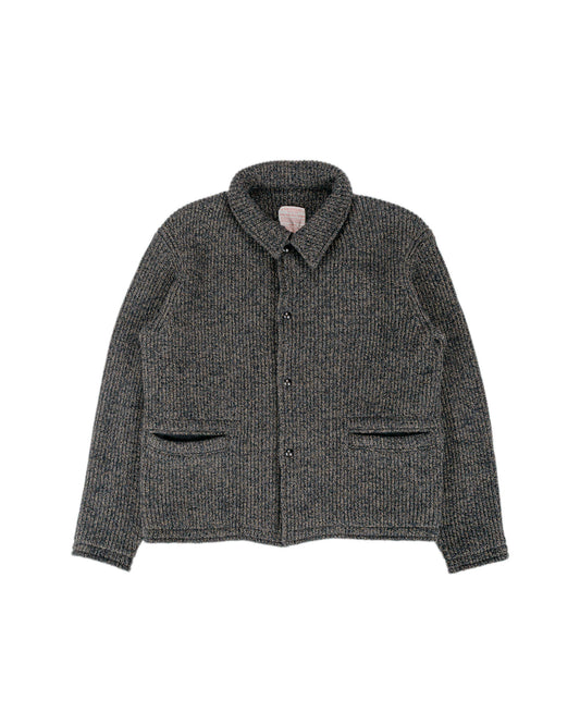 NICENESS B.Ben Wool Chambray Beach Knit Jacket NavyGray