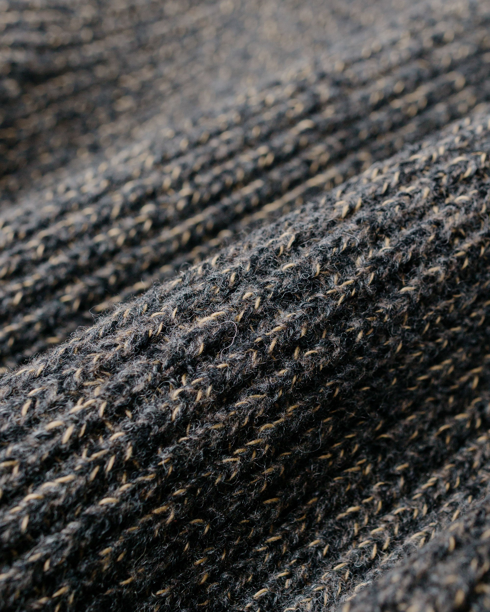 ジャケット・アウター NICENESS b.BEN NAVY L NICENESS B.Ben Wool Chambray Beach Knit Jacket Navy/Gray