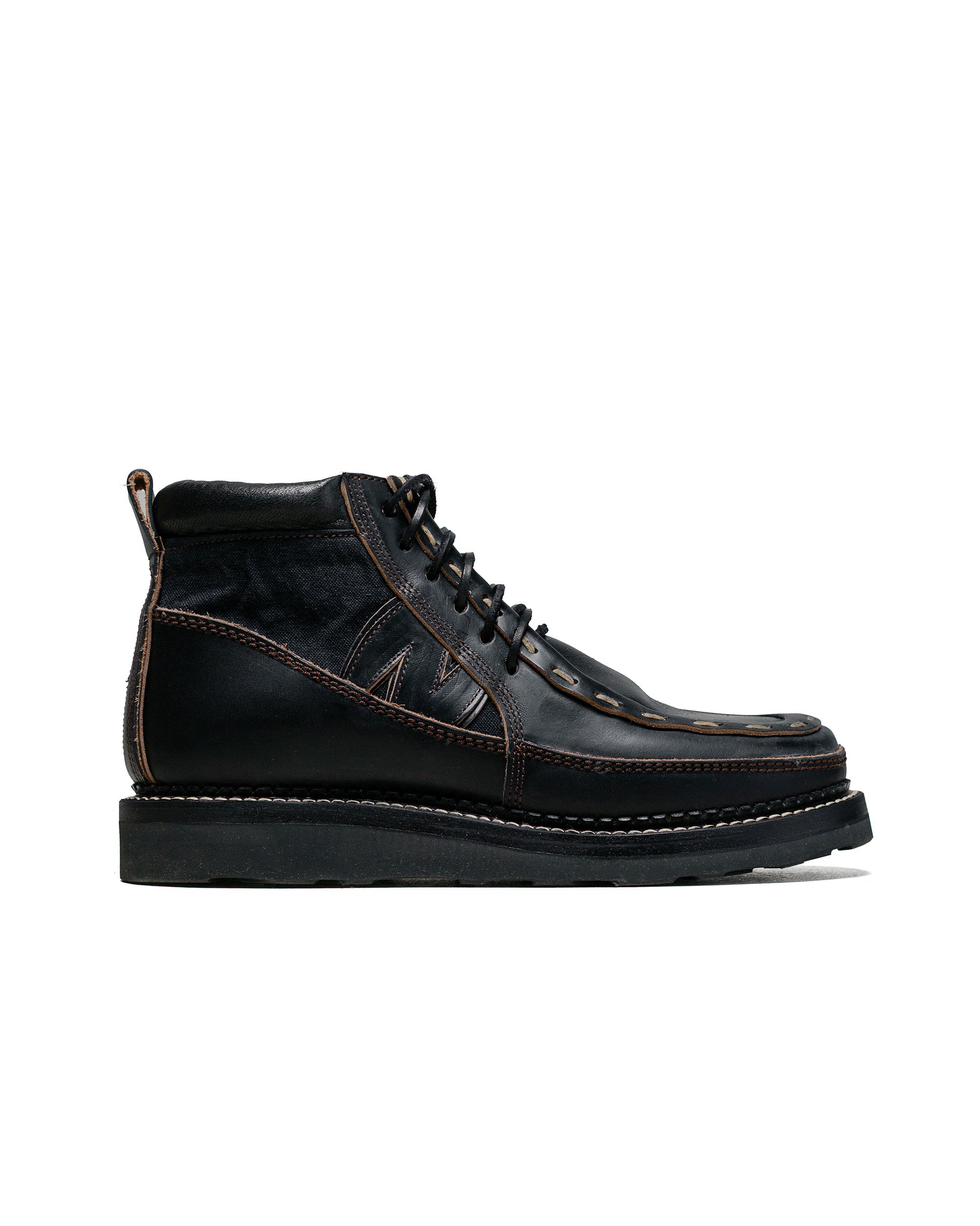 NICENESS Dylan Combination Leather Alps Boots Black