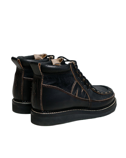 NICENESS Dylan Combination Leather Alps Boots Black