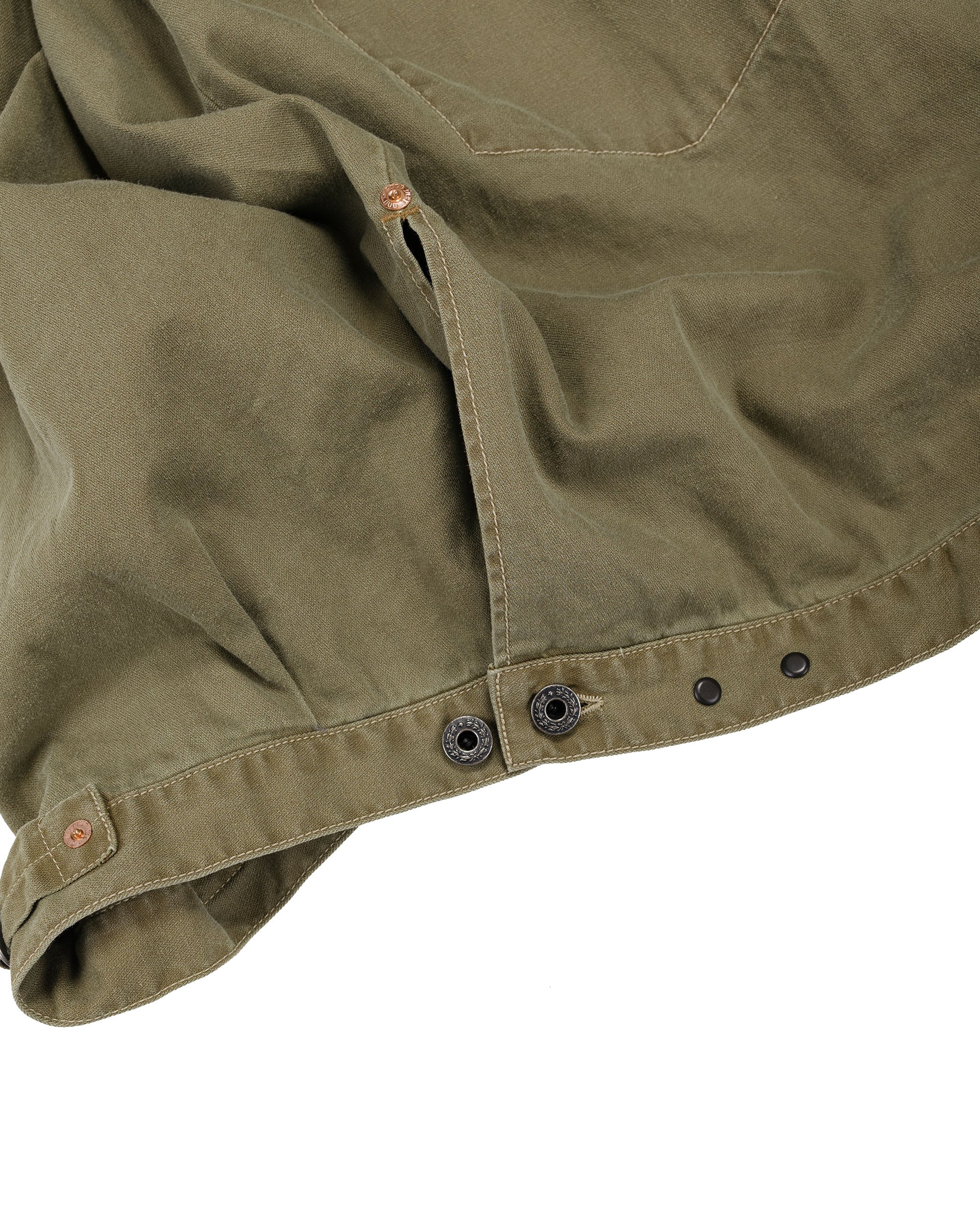 NICENESS H.Thornhill Vintage Treat Herringbone Trucker Khaki