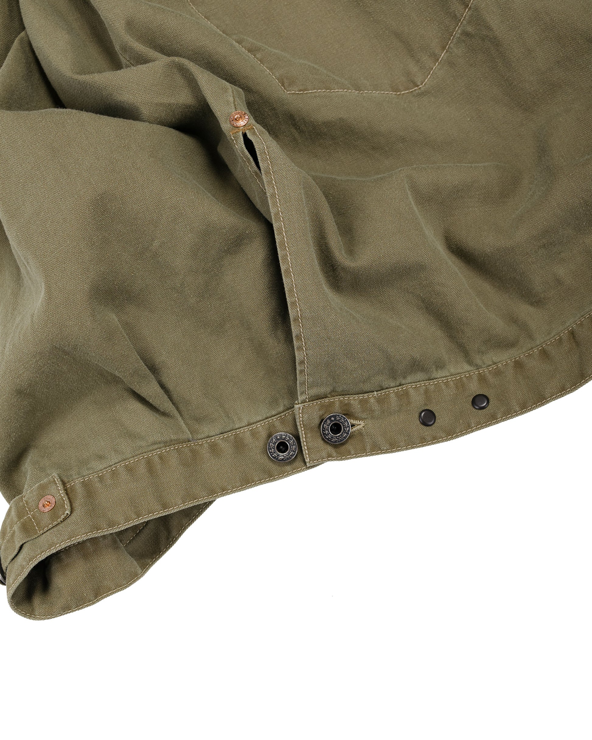 lost & found NICENESS NICENESS H.Thornhill Vintage Treat Herringbone Trucker Khaki