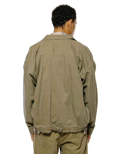 lost & found NICENESS NICENESS H.Thornhill Vintage Treat Herringbone Trucker Khaki