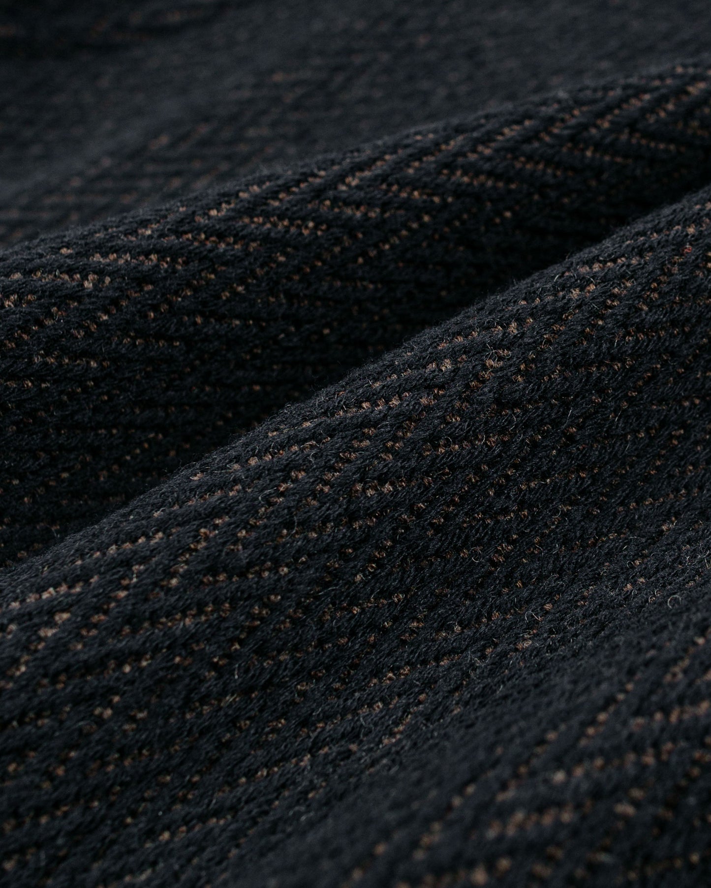 NICENESS H.Tweedy Lily-Yarn Herringbone Reversible Marine Jacket Black/Brown