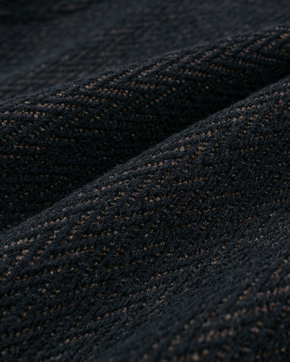 NICENESS H.Tweedy Lily-Yarn Herringbone Reversible Marine Jacket Black/Brown