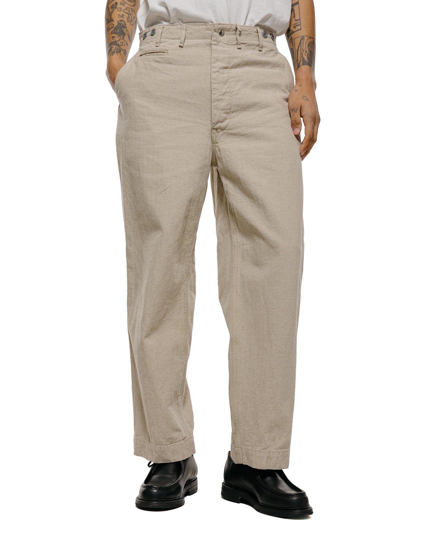 NICENESS L.Bliss Natural Herringbone Utility Pants
