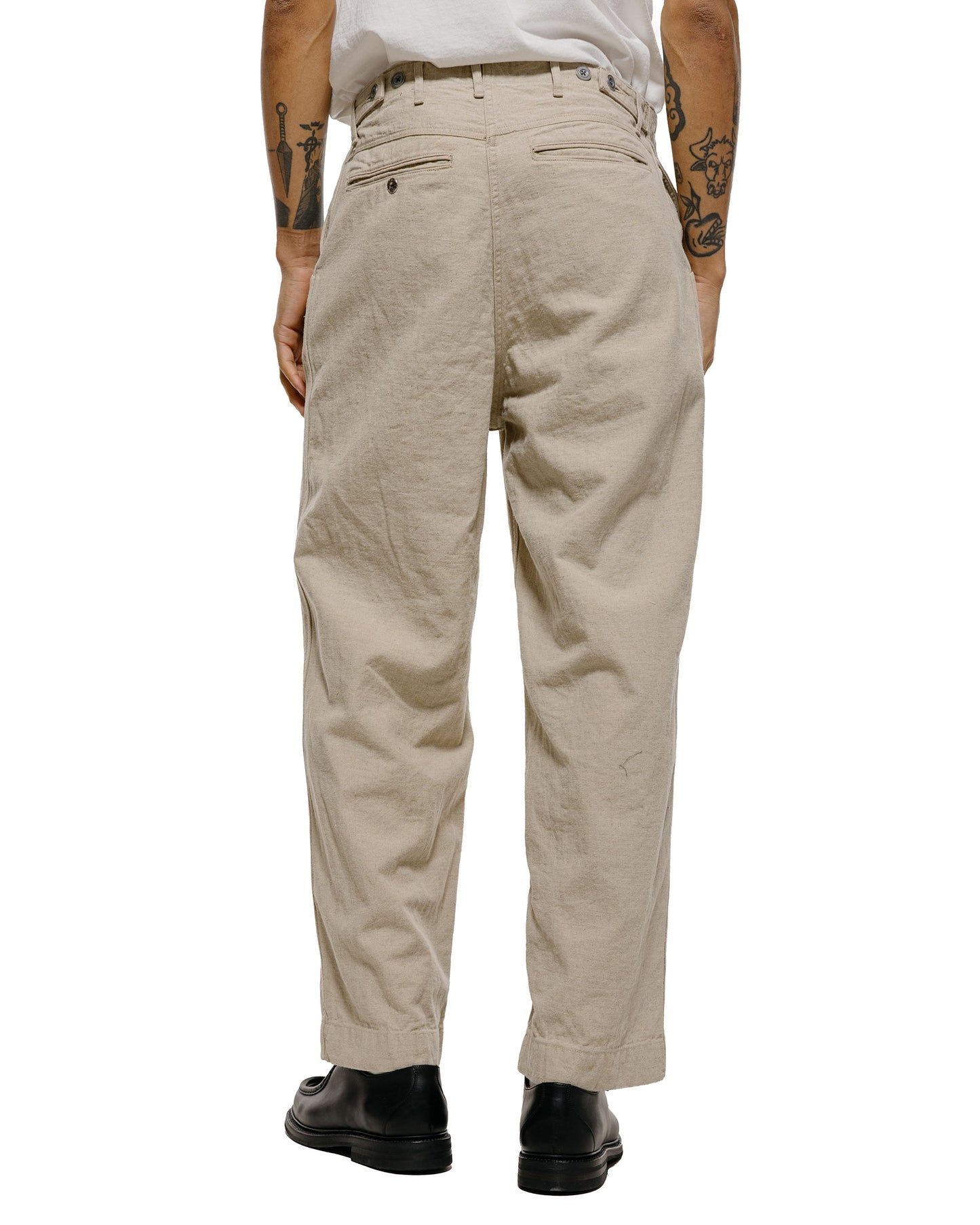 NICENESS L.Bliss Natural Herringbone Utility Pants