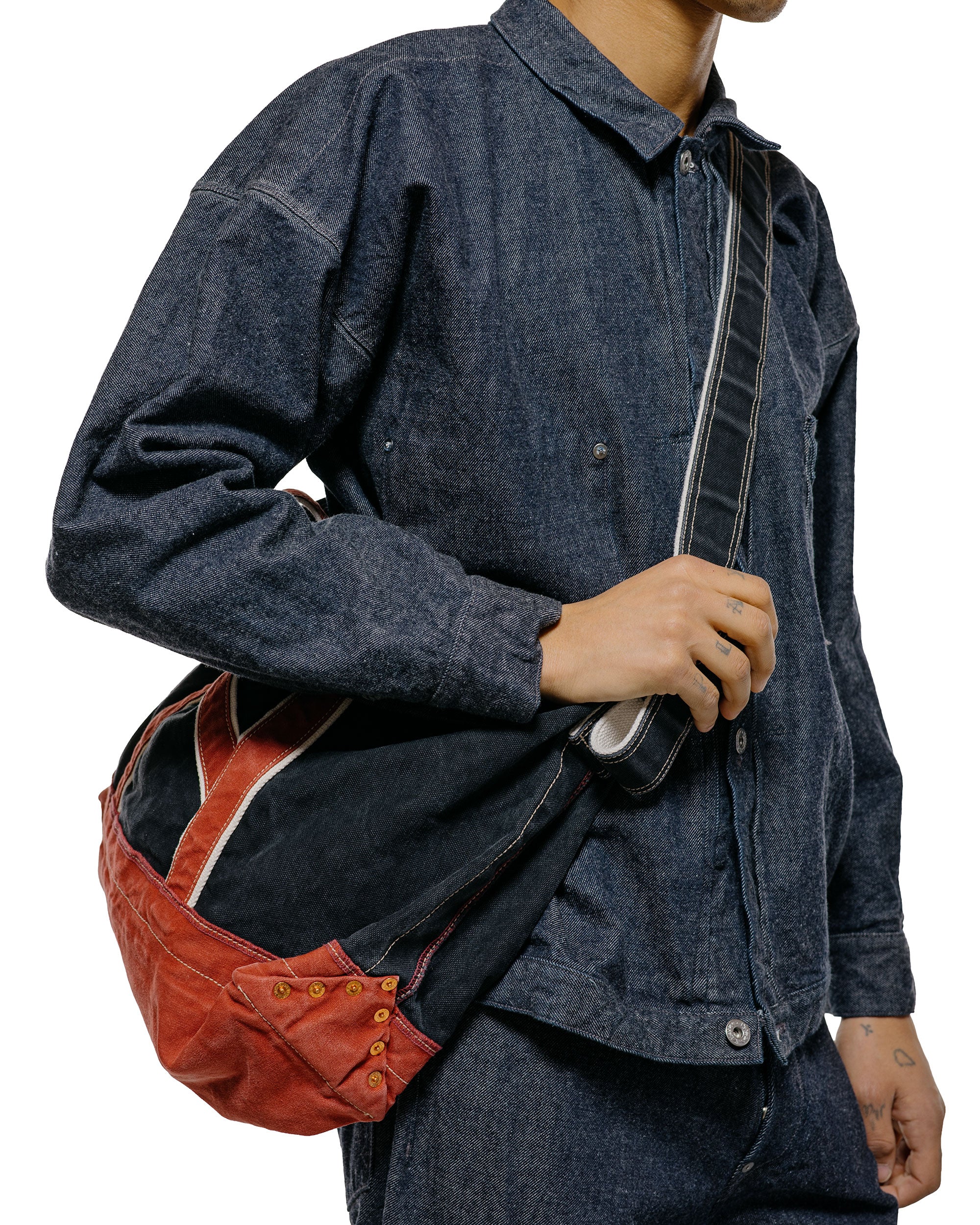 バッグ NICEENESS 25ss L.LESH CANVAS SHOULDER NICENESS L.Lesh Canvas Shoulder Bag Strap Black/Red