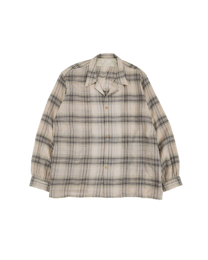 NICENESS Thom Open Collar Jacket Shirt Light Green