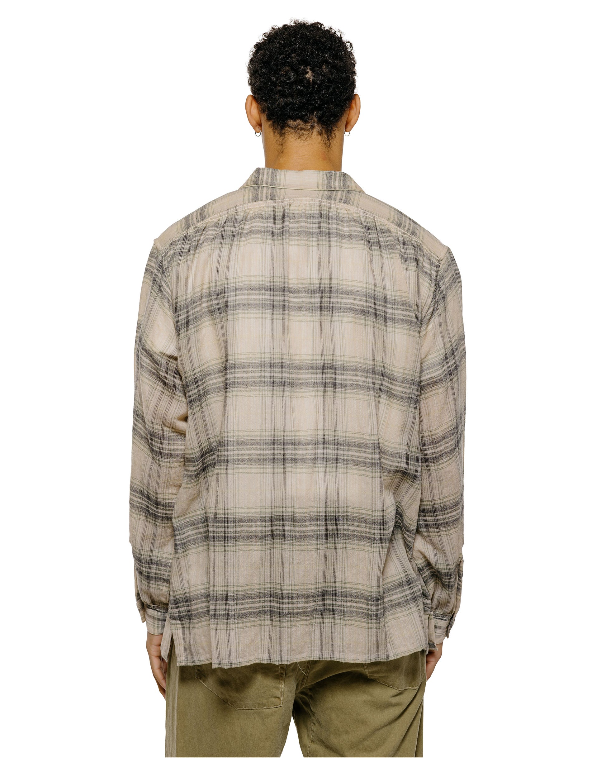 NICENESS Thom Open Collar Jacket Shirt Light Green