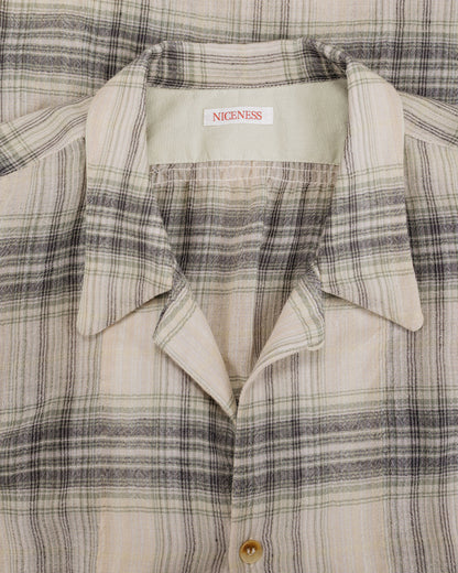 NICENESS Thom Open Collar Jacket Shirt Light Green