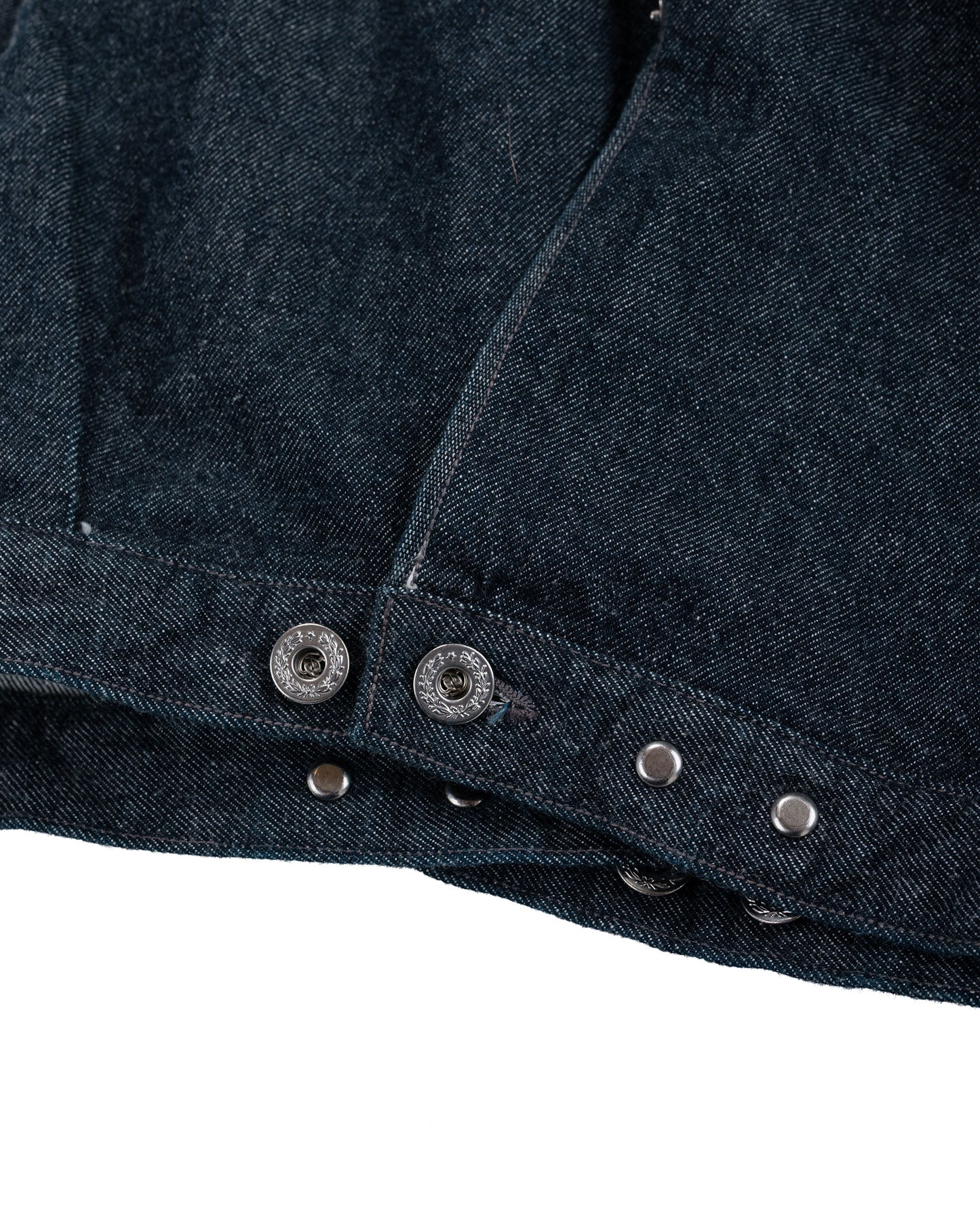 NICENESS Thornhill Raw Denim Tracker Jacket Indigo