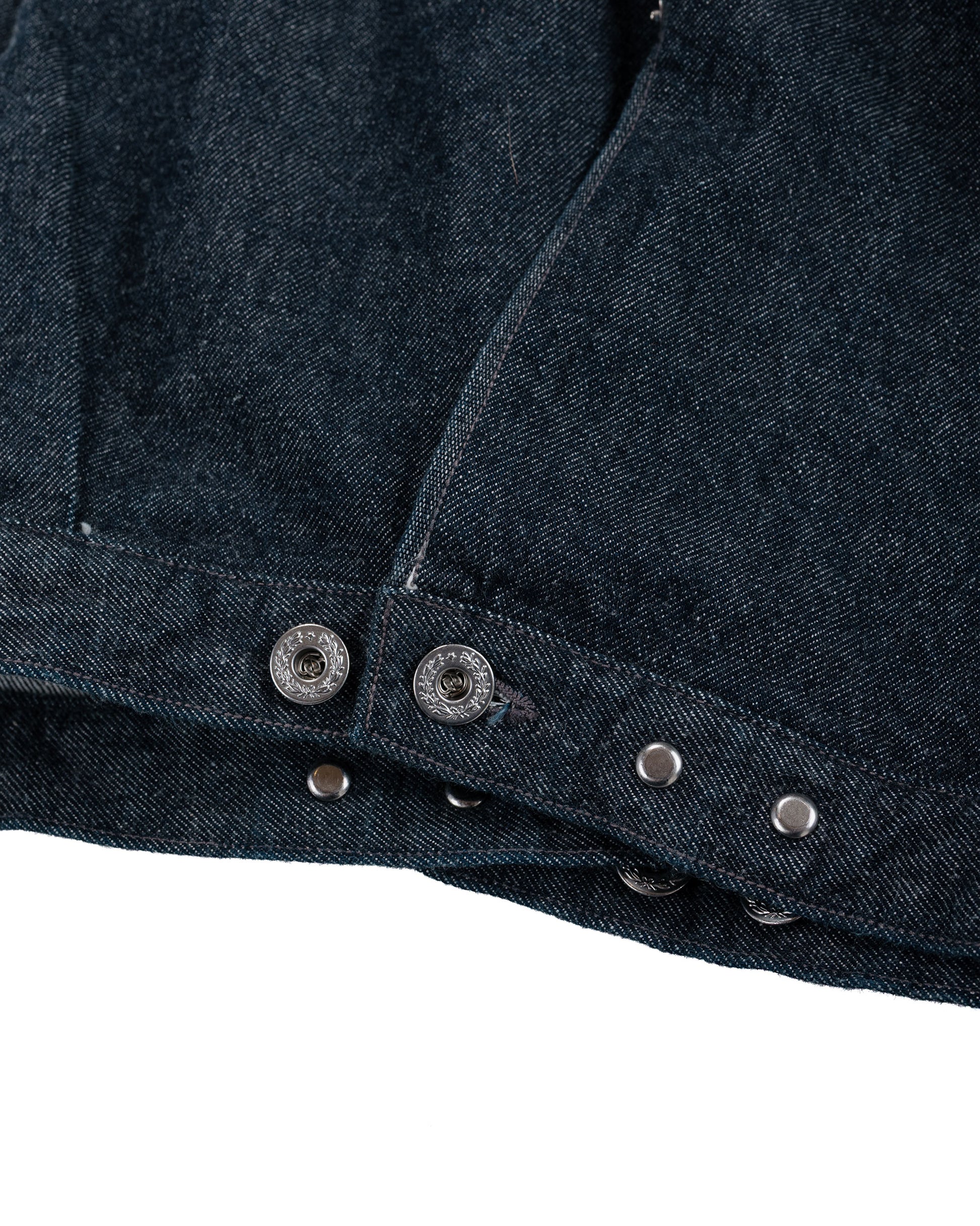 NICENESS Thornhill Raw Denim Tracker Jacket Indigo