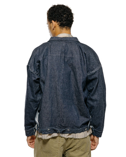 NICENESS Thornhill Raw Denim Tracker Jacket Indigo