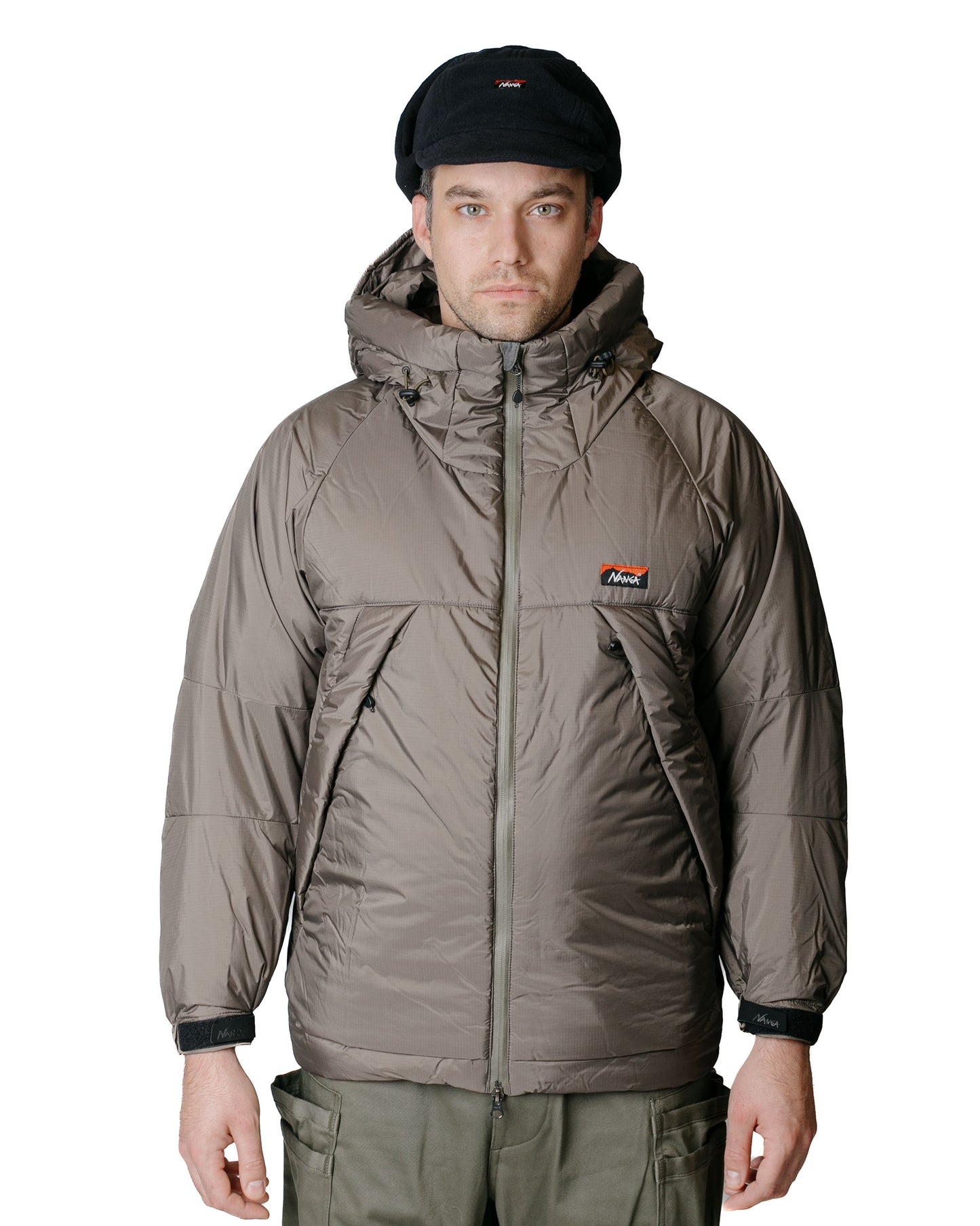 Nanga Aurora Down Jacket Ibuki Medium Grey model front