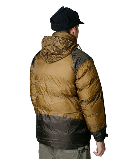 Nanga Aurora Light Stand Collar Down Jacket Mikami Coyote/Khaki model back