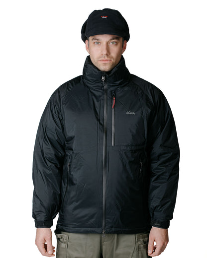 Nanga Aurora Stand Collar Down Jacket Black model front