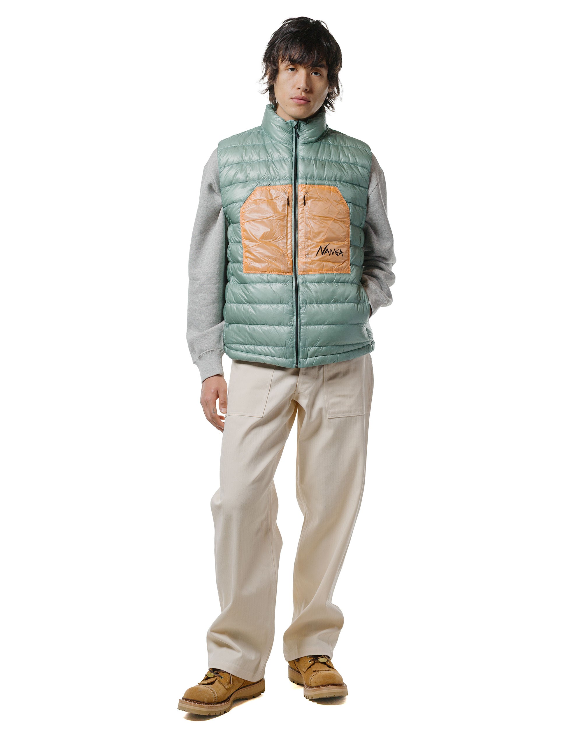 Nanga Ultilight Down Vest Packable Aloe Green