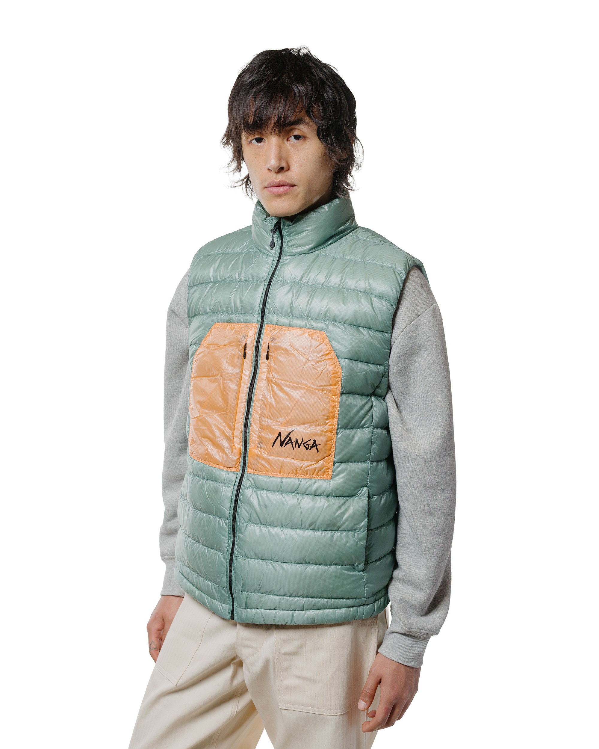 Nanga Ultilight Down Vest Packable Aloe Green