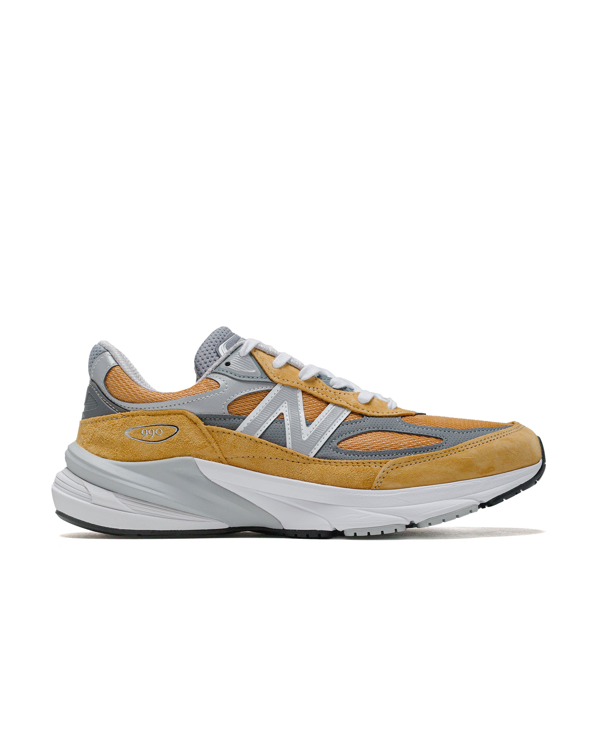New Balance Gray, Brown and Yellow Mixed-Material Sneaker Detail New Balance Mens 2010  main image 4