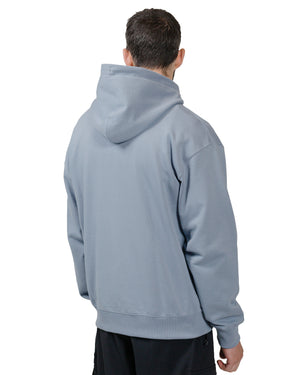 Nike Solo Swoosh French Terry Pullover Hoodie Ashen Slate/White model back