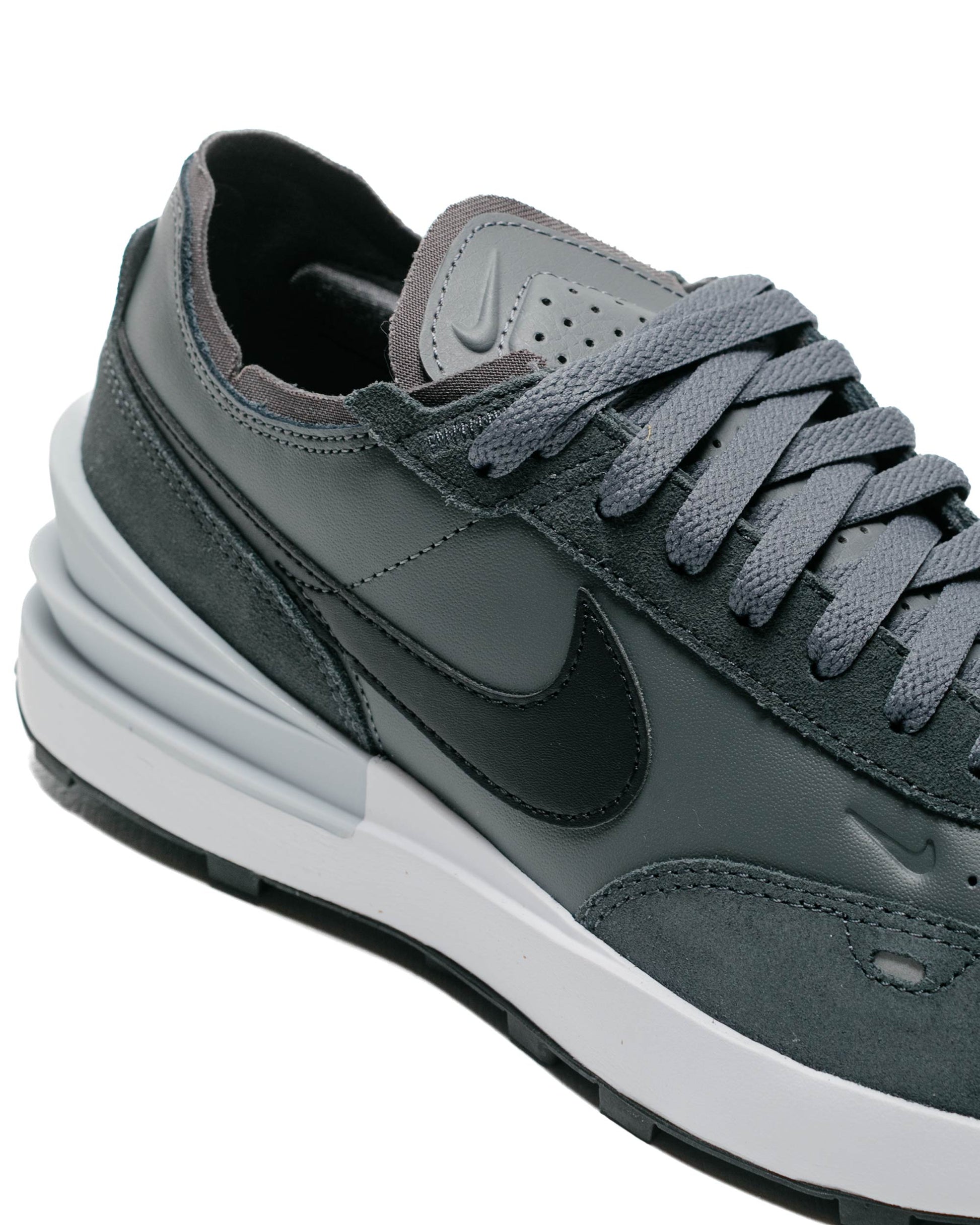 Nike Waffle One Leather Iron Grey Close