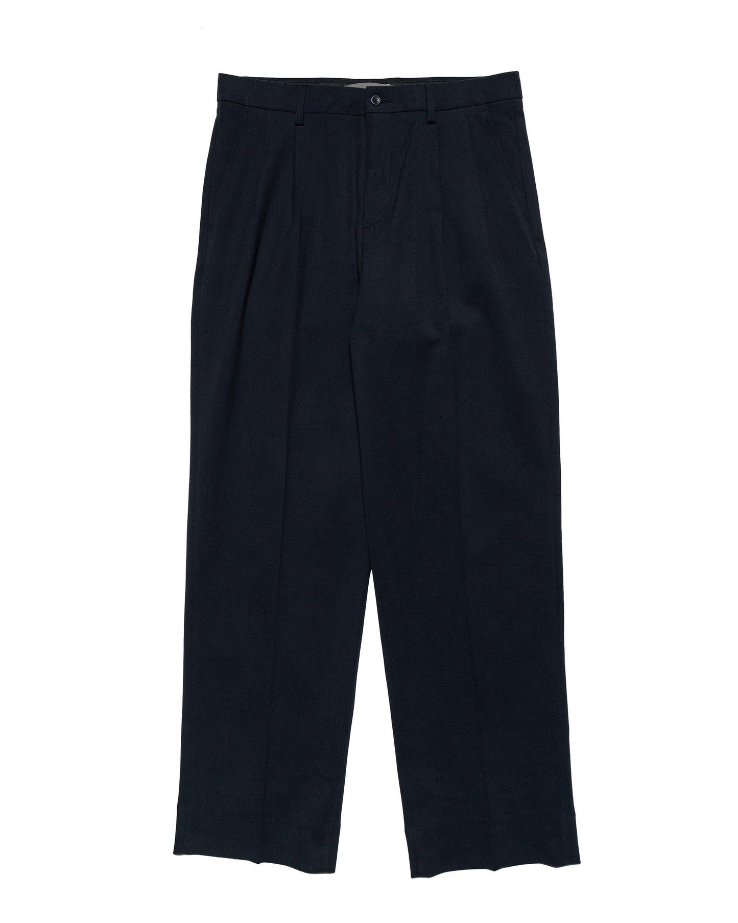 Norse Projects Benn Relaxed Cotton Wool Twill Pleated Trouser Dark Navy