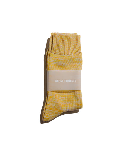 Norse Projects Bjarki Heavy Cotton Twist Sock Warm Yellow